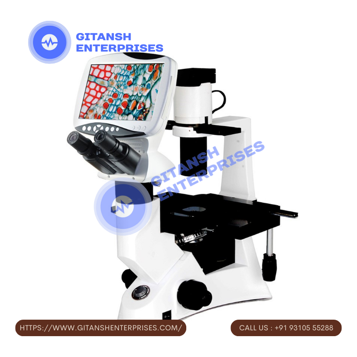 Inverted Culture Biological Microscope With Functioning LCD Screen Inverted Culture Biological Microscope With Functioning LCD Screen