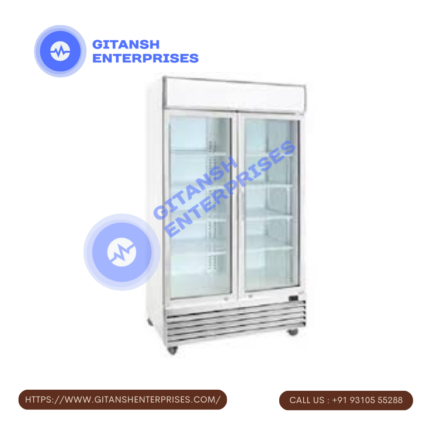 Double Glass Door Vertical Freezer