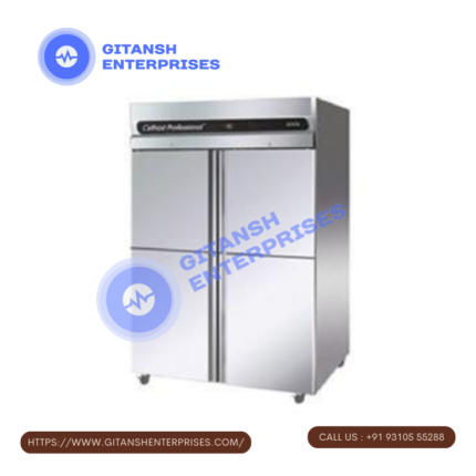 Four Door Stainless Steel Vertical Freezer