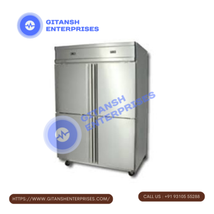 Four Door Stainless Steel Half Chiller Half Freezer